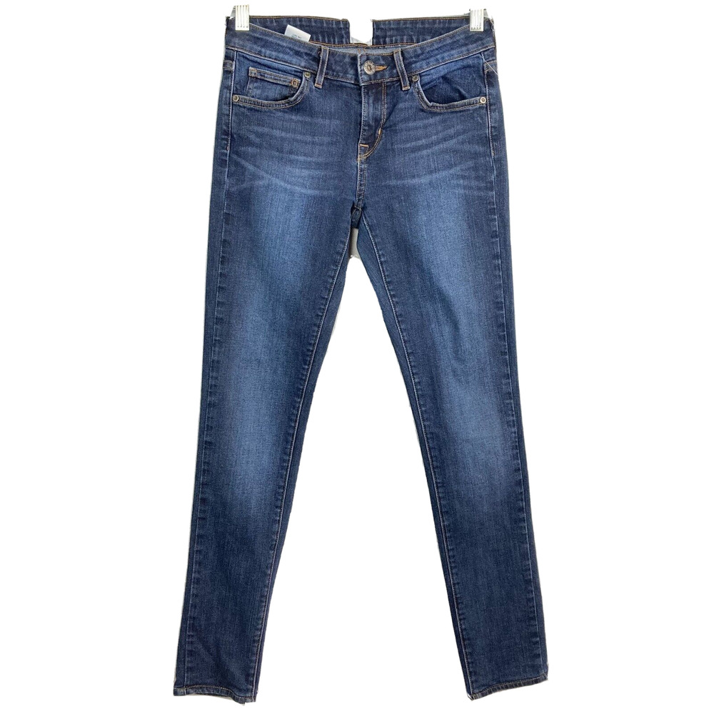 Rich & Skinny Jeans Womens Sz 25 Dark Blue Cotton Stretch Denim Skinny